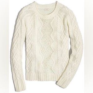 J Crew medium white sweater with beads